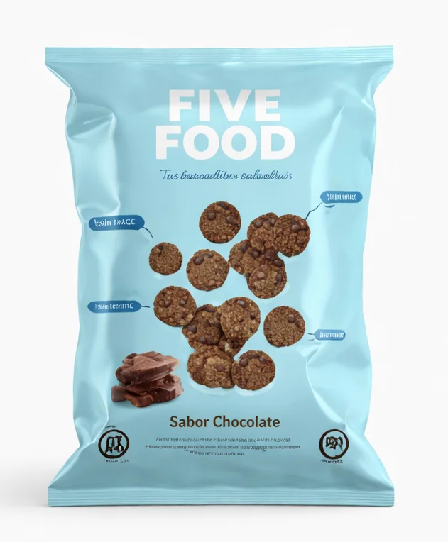 Snack proteico sabor Chocolate Five Food sin gluten 40 gr