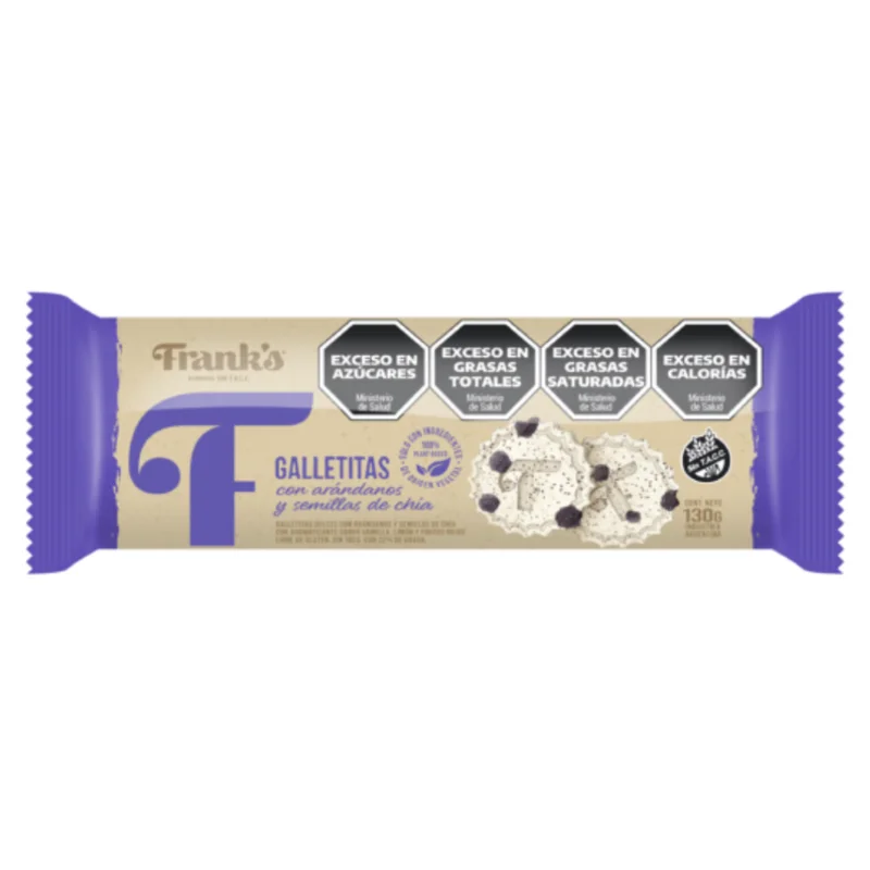 Galletas de Arándanos y Semilla de Chía x 130 gr Franks sin gluten