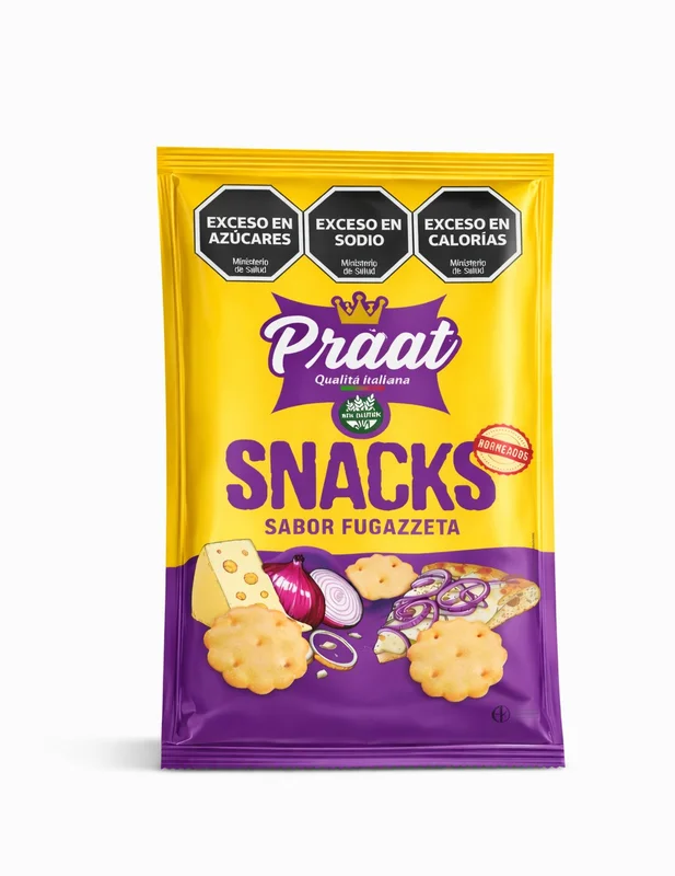 Snack sabor Fugazzeta Praat sin gluten 55 gr