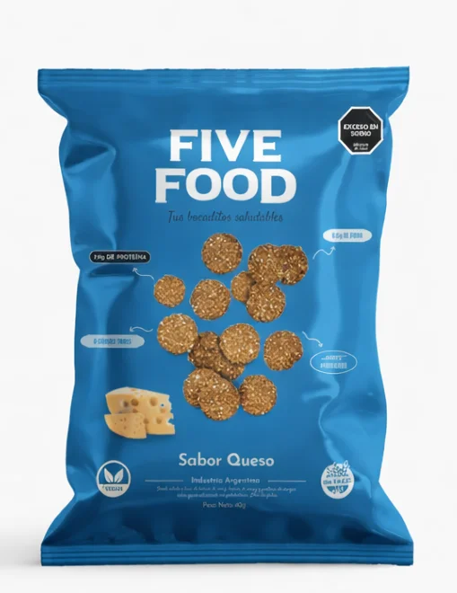 Snack proteico sabor Queso Five Food sin gluten 40 gr